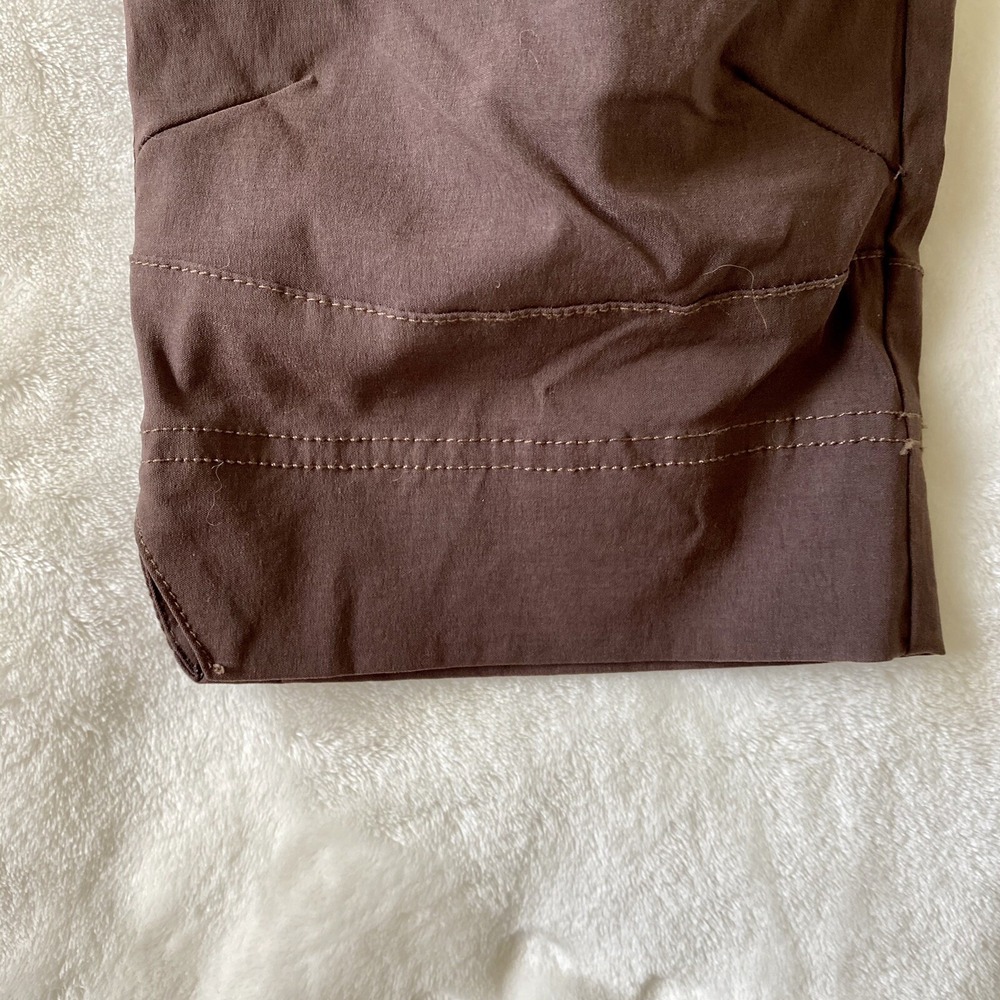 Athleta Commuter Capri Brown Hiking Travel Outdoor Nylon Pants Sz 2 - Picture 2 of 9